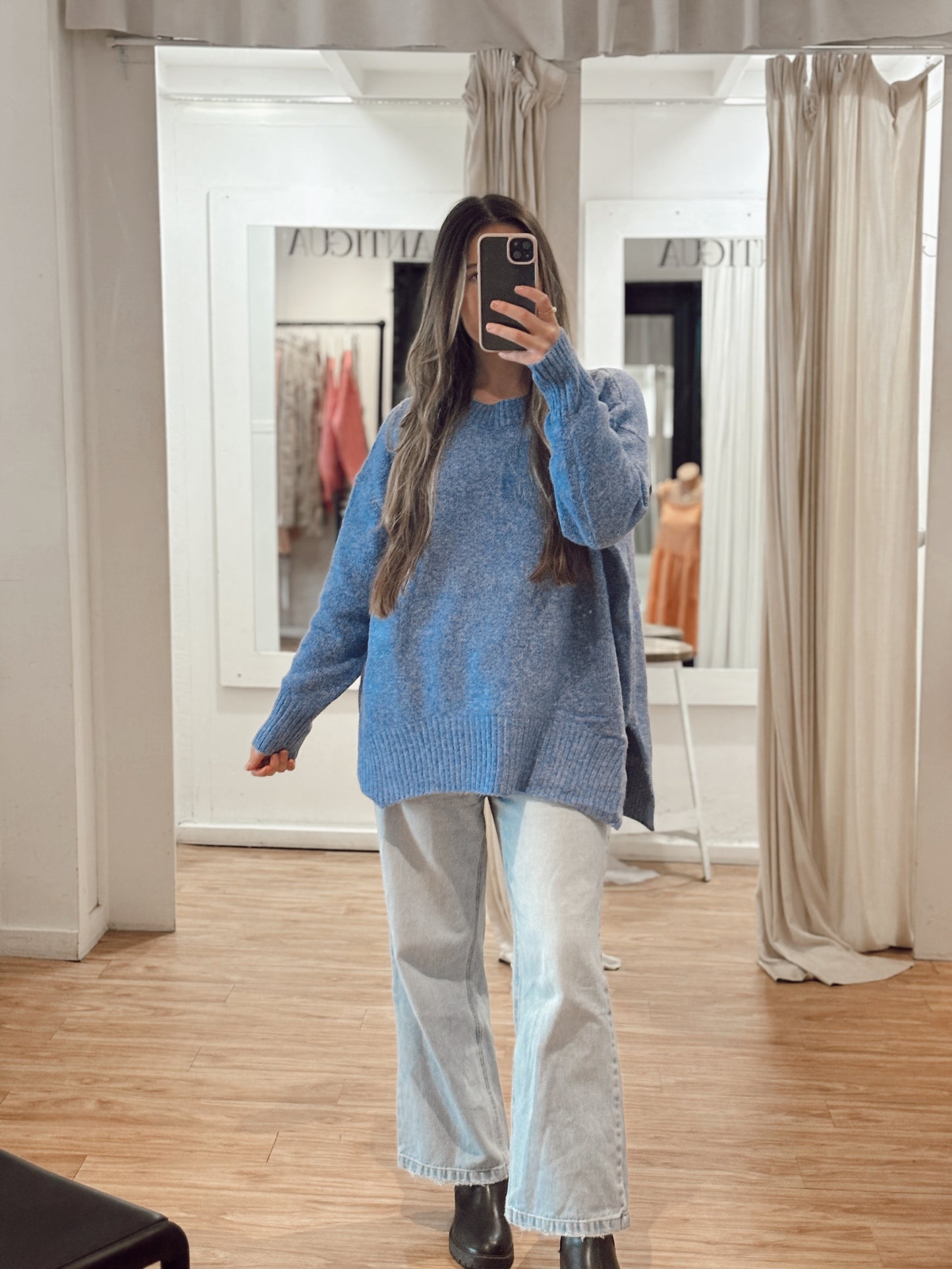 KIKI WOOL BLEND JUMPER - BLUE
