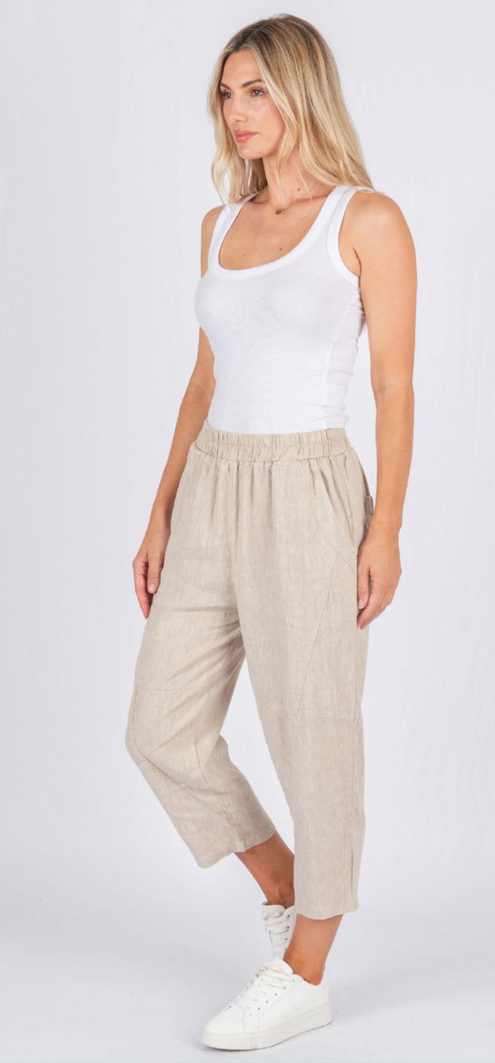 NOAH LINEN PANTS - BEIGE