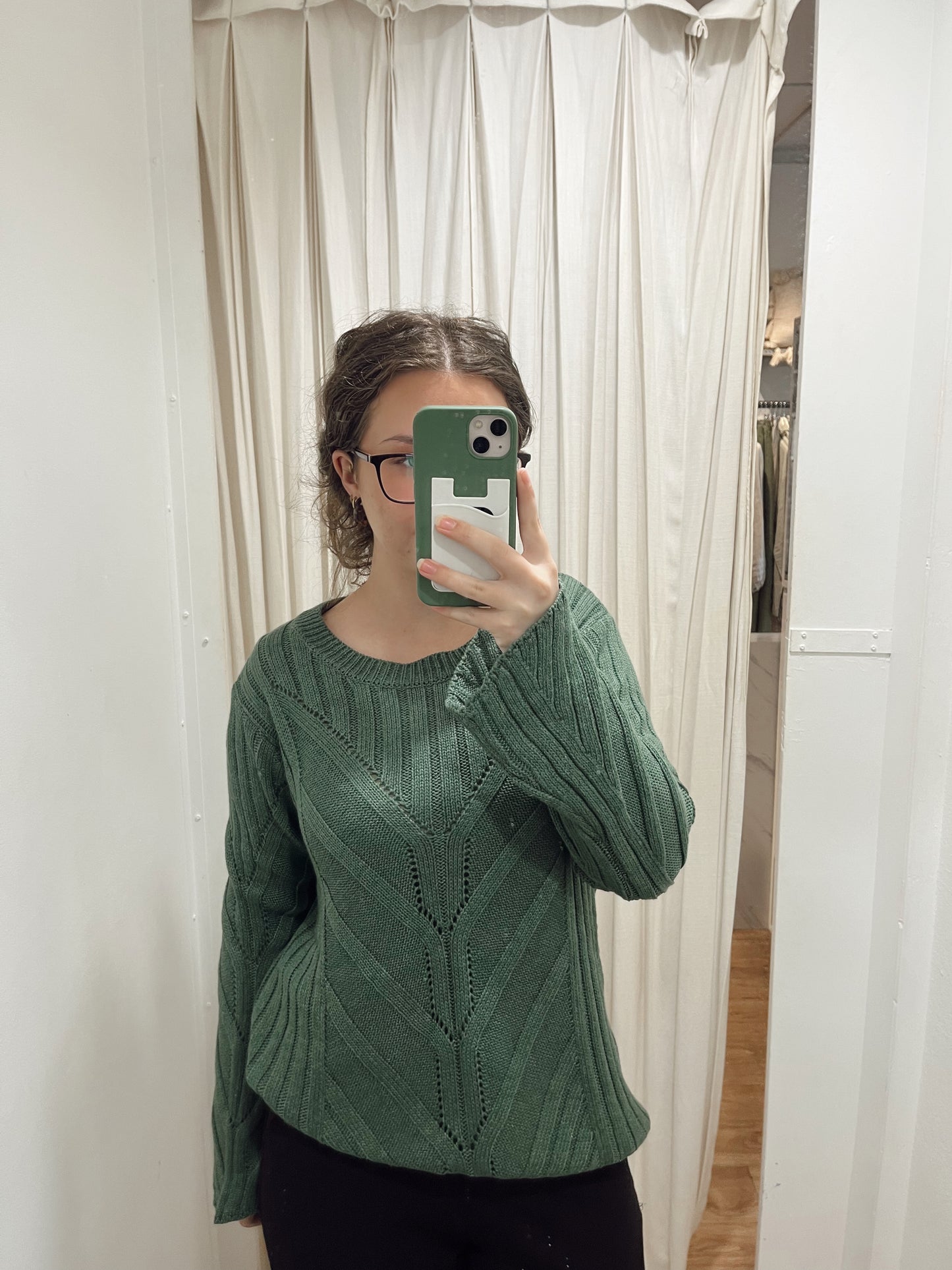 PALOMA KNIT TOP - GREEN