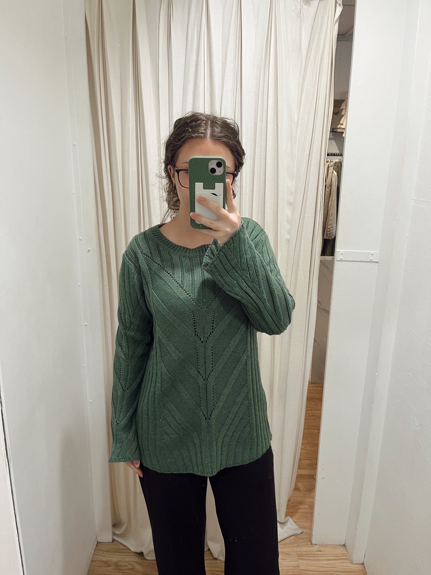 PALOMA KNIT TOP - GREEN