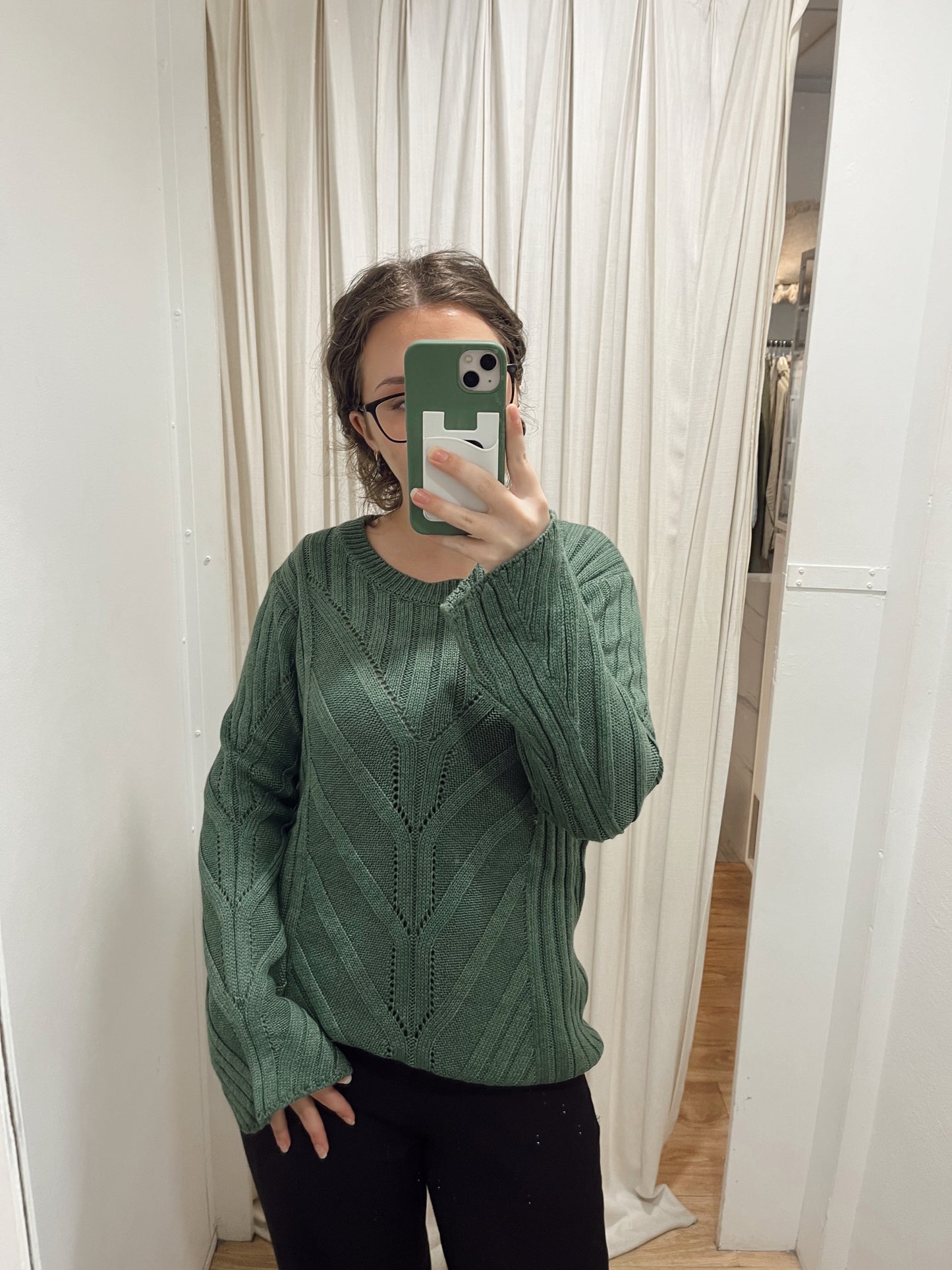PALOMA KNIT TOP - GREEN