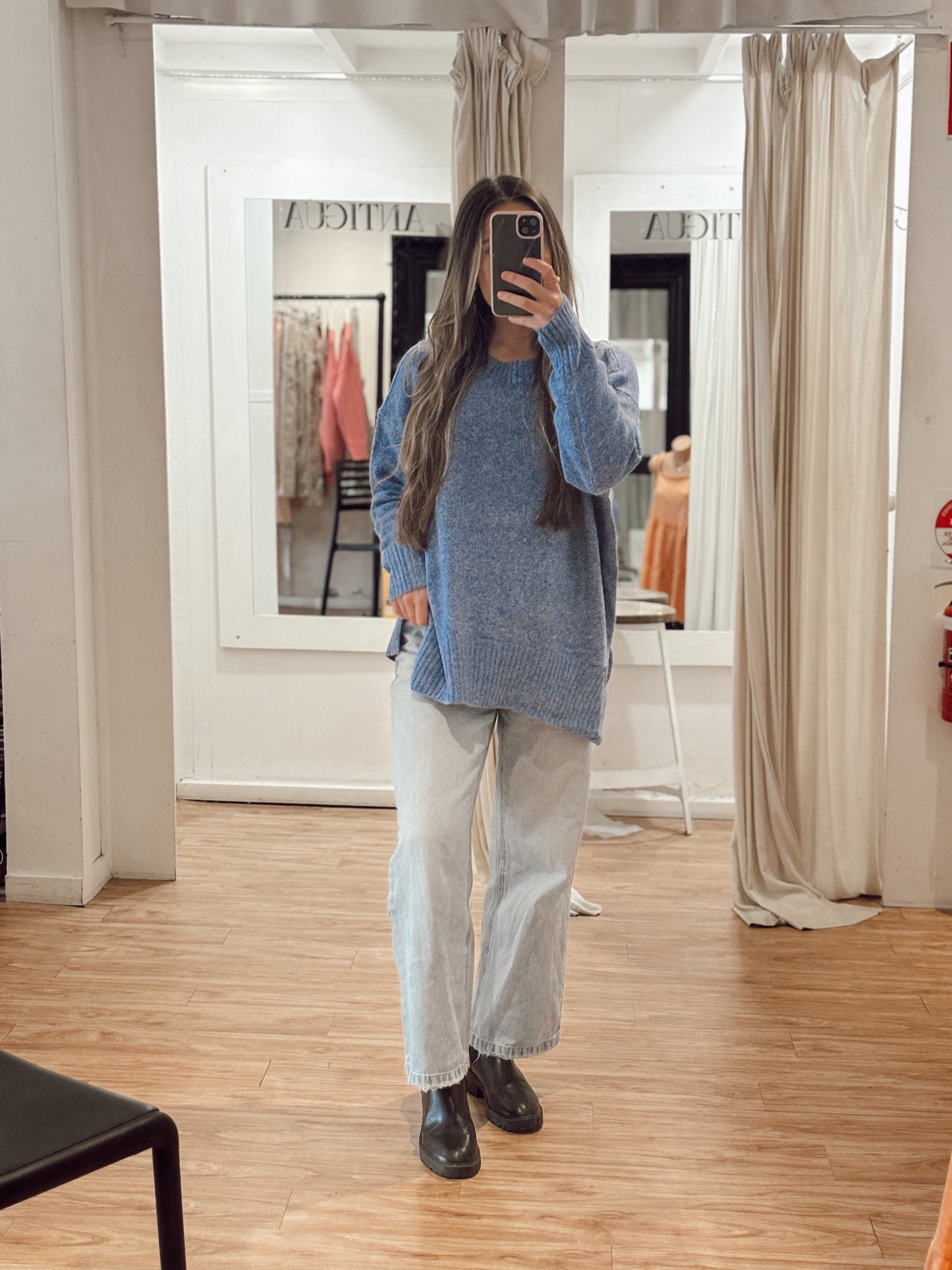 KIKI WOOL BLEND JUMPER - BLUE