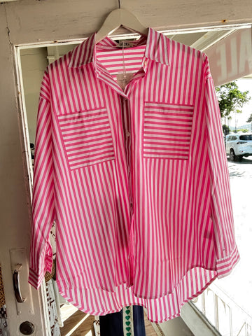 Jemima Shirt - PINK STRIPE