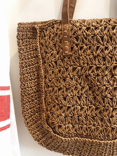 WOVEN TOTE BAG - SAND