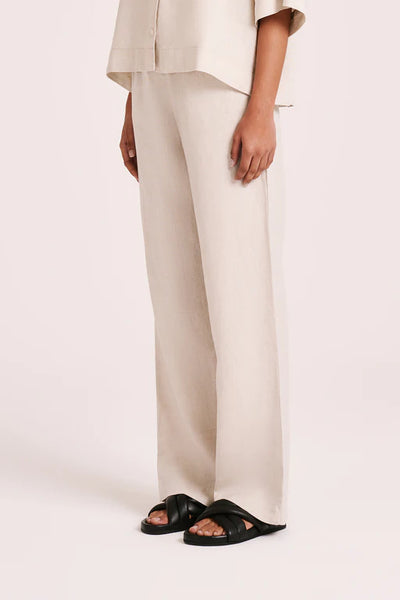 LOUNGE LINEN PANT- NATURAL