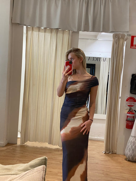 THE LEXIE DRESS - RUST / BROWN