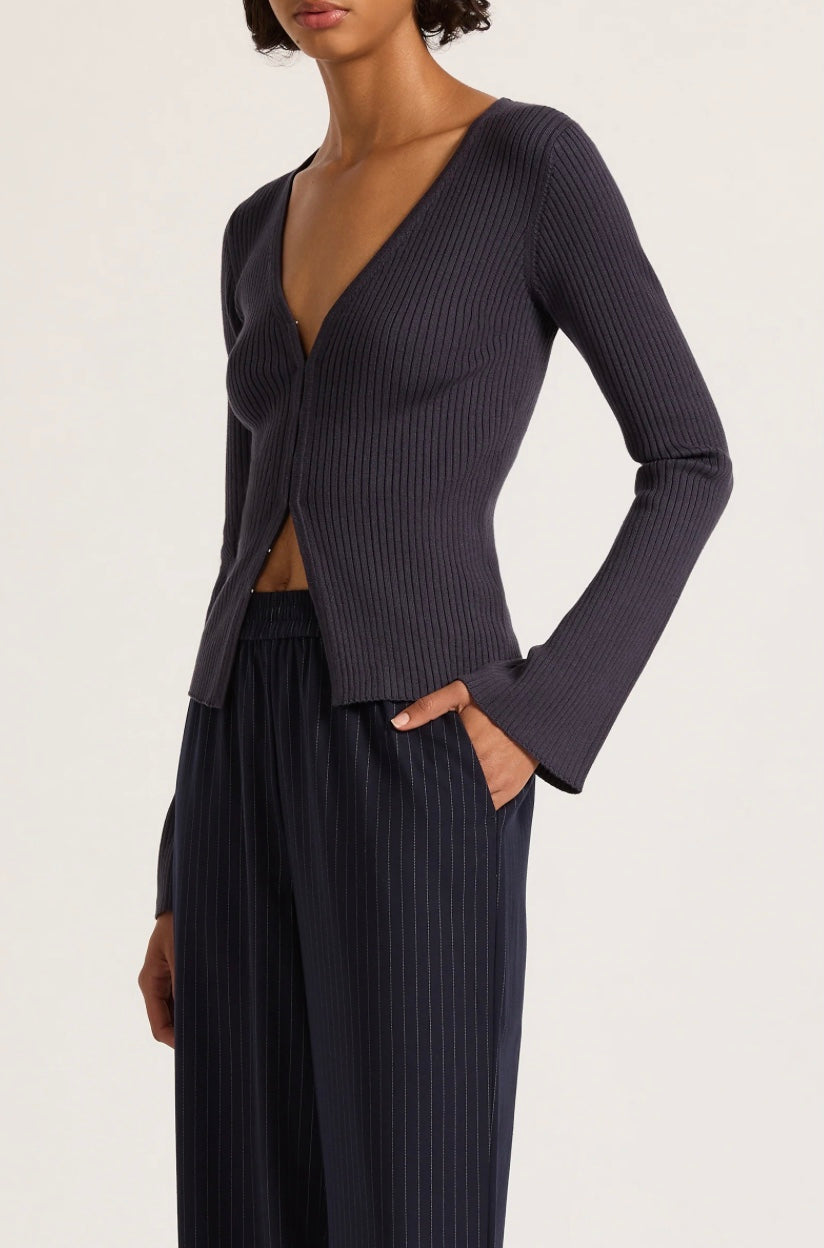 ETTIENE KNIT CARDIGAN - INDIGO