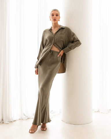 ELLIE SKIRT - OLIVE