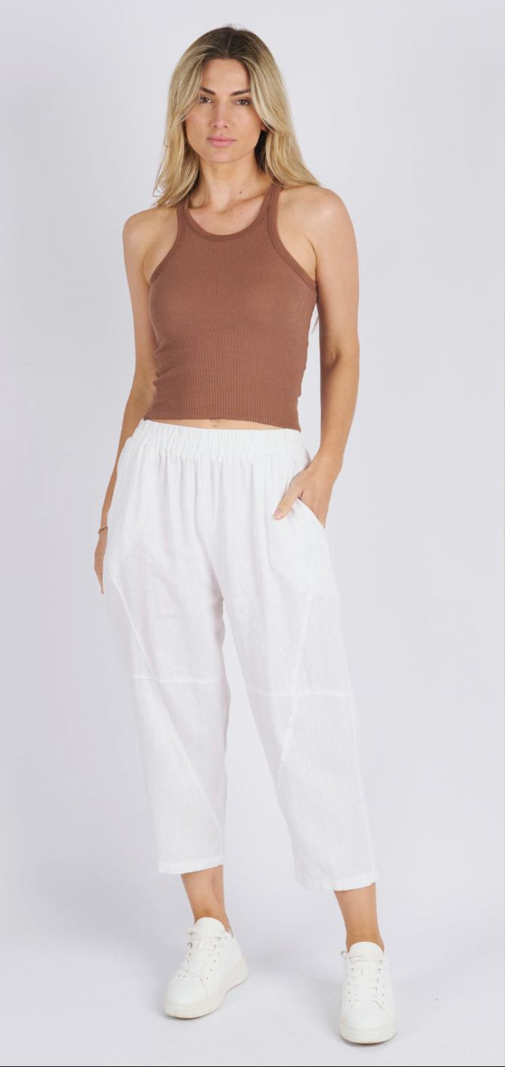 NOAH LINEN PANTS - WHITE
