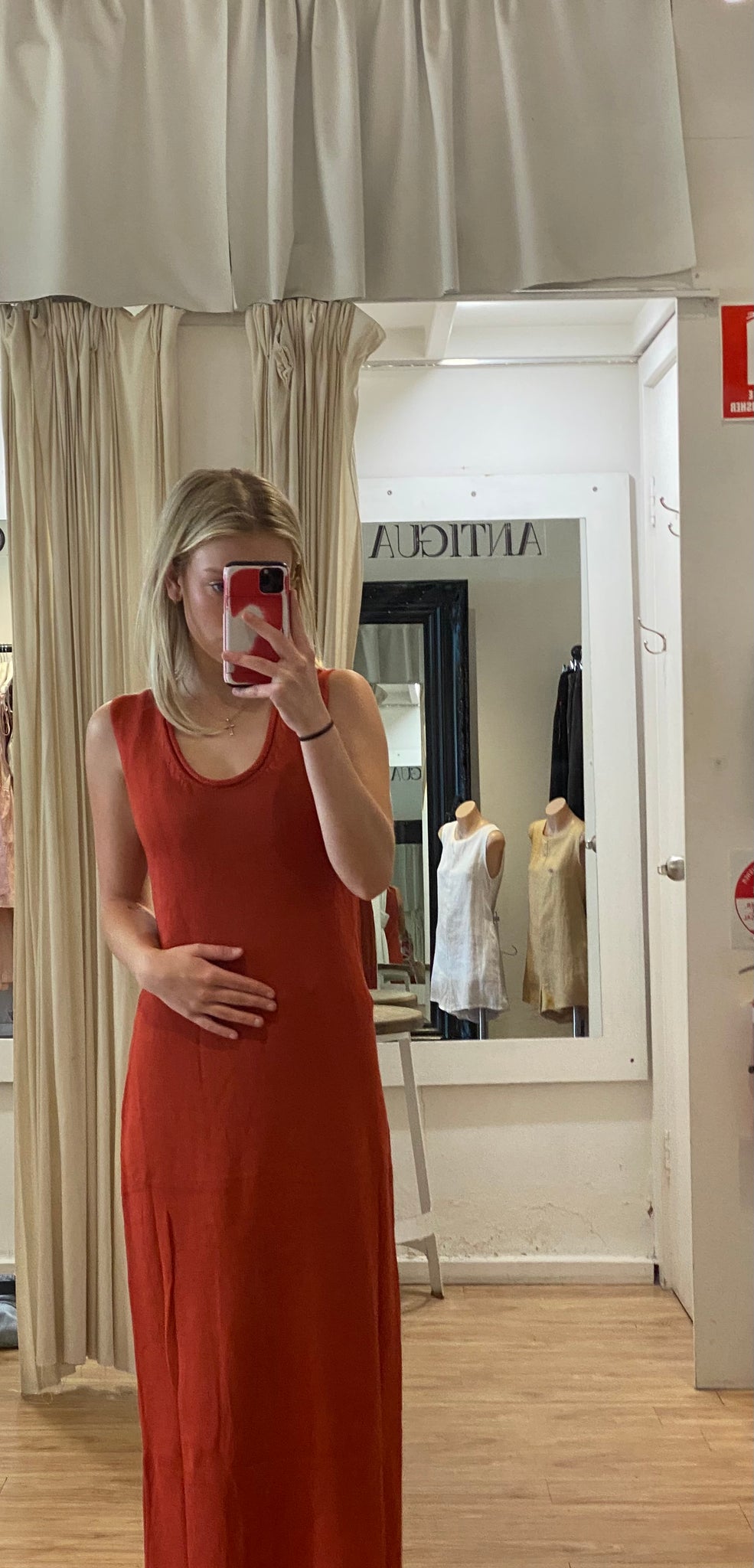 SUNDANCER KNIT DRESS - BLOOD ORANGE