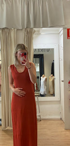 SUNDANCER KNIT DRESS - BLOOD ORANGE