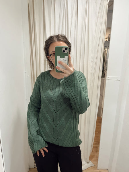 PALOMA KNIT TOP - GREEN