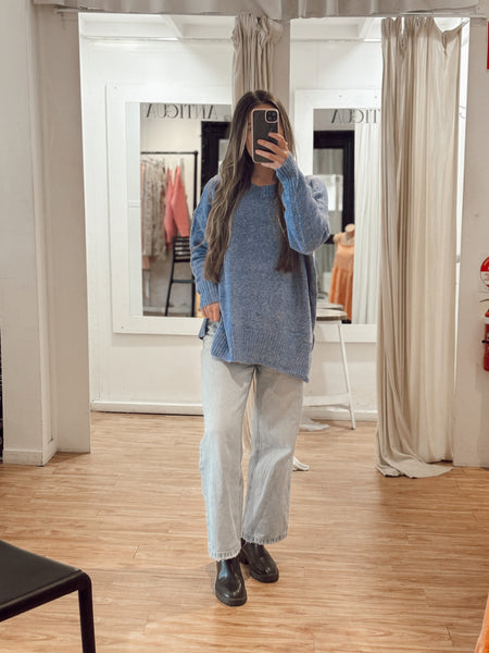 KIKI WOOL BLEND JUMPER - BLUE