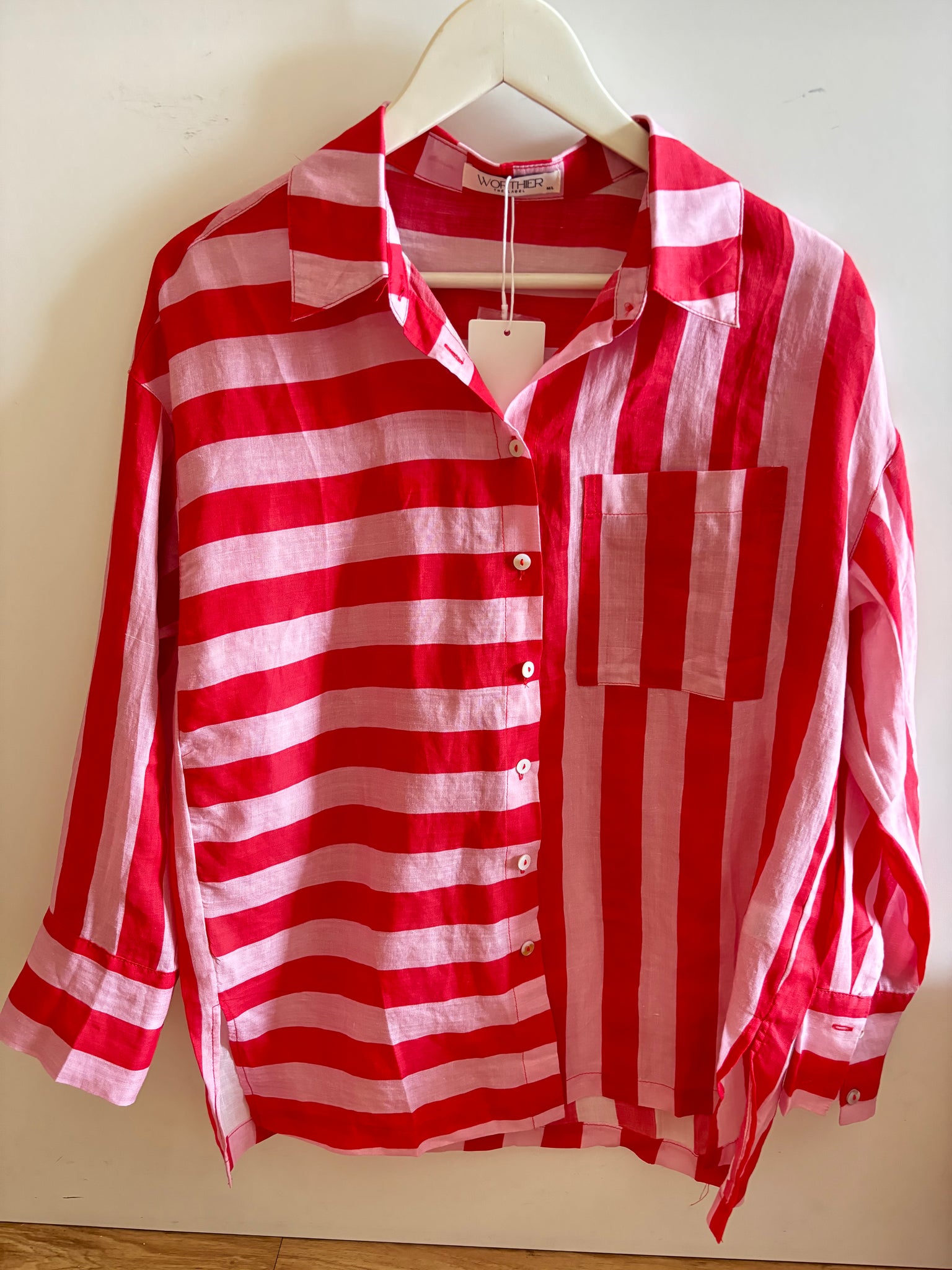 Faye Linen Stripe - CANDY