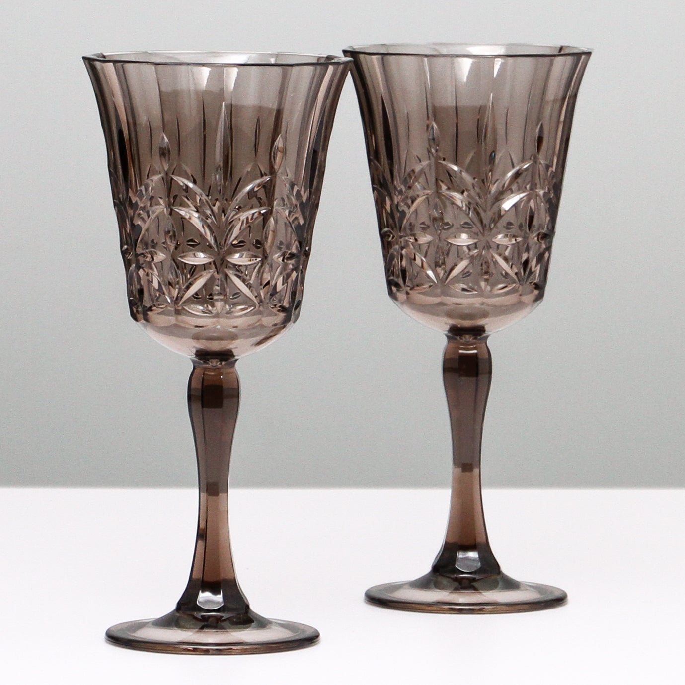 ACRYLIC WINE GLASS - SMOKE