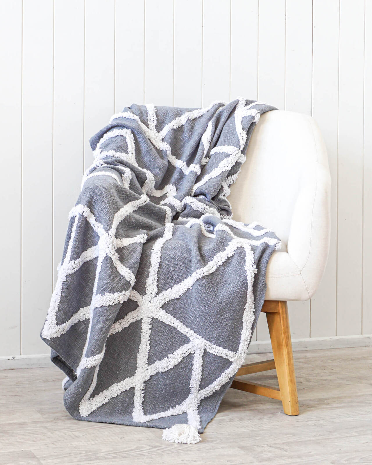 ARCADIA THROW BLANKET - CHARCOAL