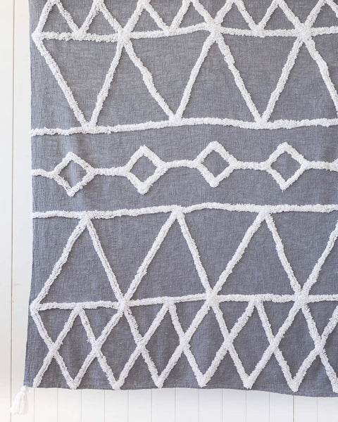 ARCADIA THROW BLANKET - CHARCOAL