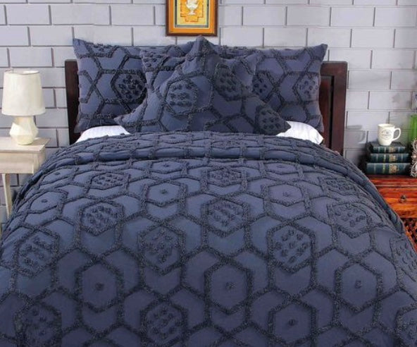 MAZE DARK GREY BEDSPREAD