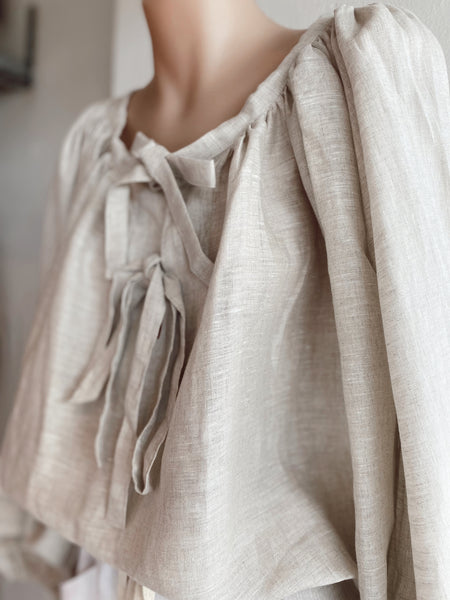 SAMMIE SMOCK BLOUSE - SAND