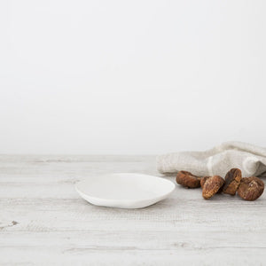 FLAX SIDE PLATE- WHITE