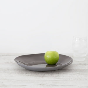 FLAX PLATE- CHARCOAL